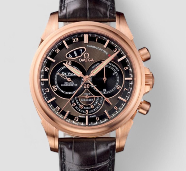 Omega De Ville Co-axial Chronoscope Gmt Mens Watch