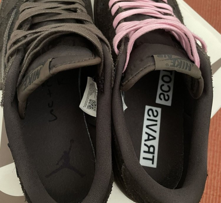 Travis Scotr Jordan 1 Low Velvet Brown 9 5 Used