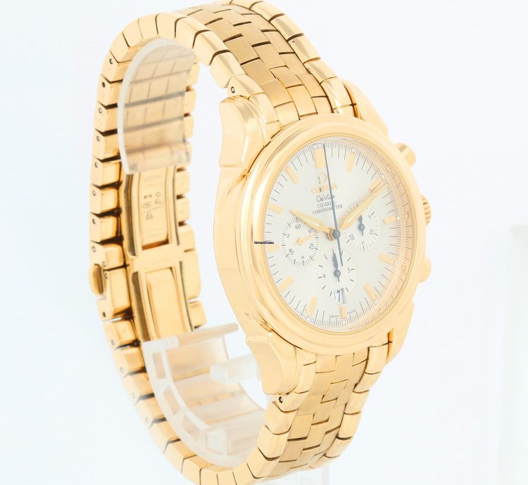Omega De Ville Co-axial Men Yellow Gold Co-axial Chronograph Men Watch 4141 30 00