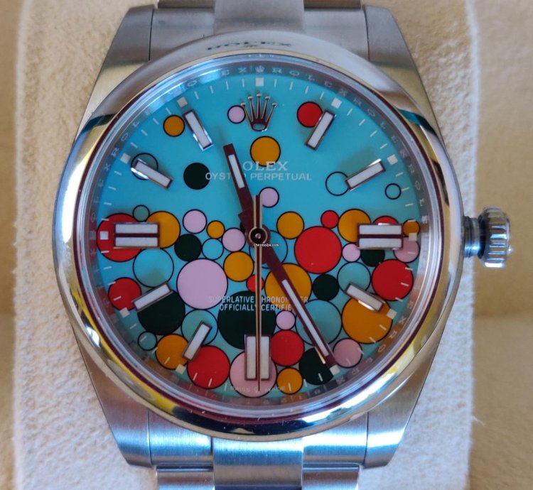 Rolex Oyster Perpetual 41 124300 41 Celebration Dial stickers
