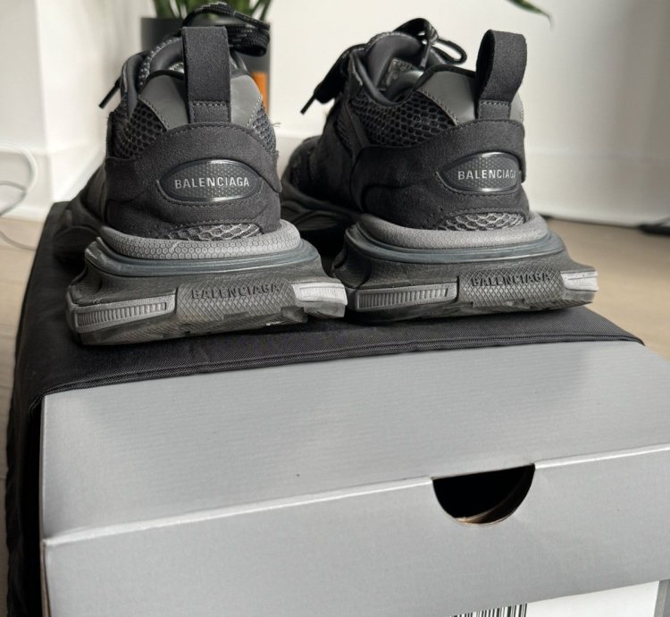 Balenciaga 3xl Black Suede Mesh