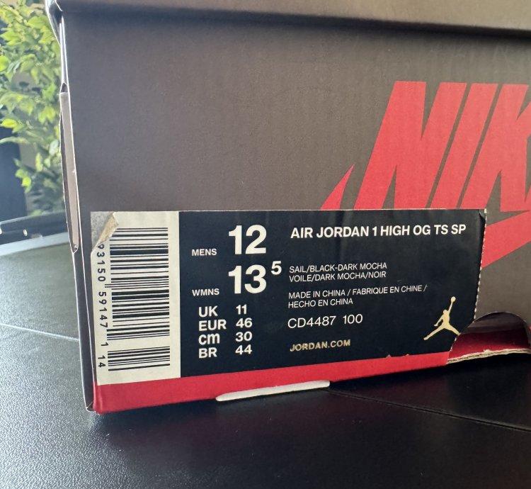 Travis Scott Air Jordan 1 High Og Mocha