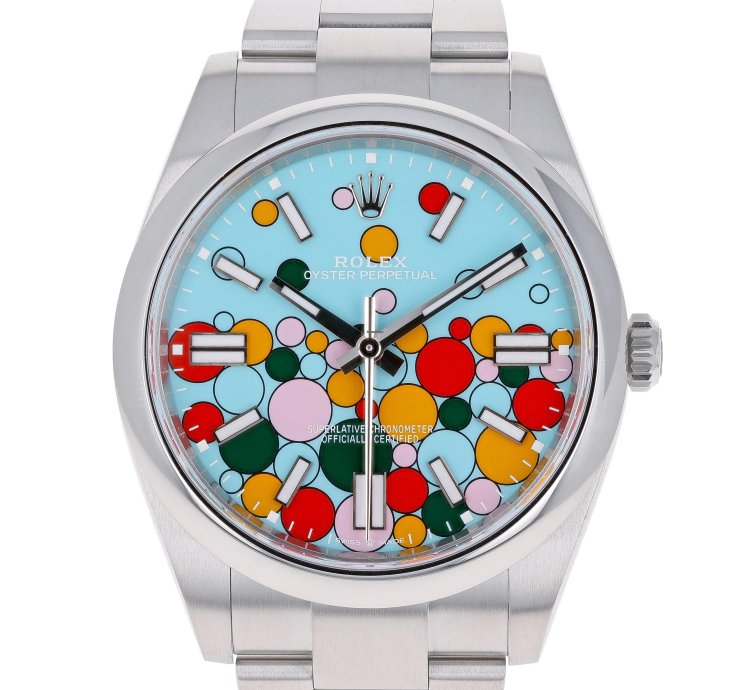 Rolex Oyster Perpetual 41 2024 124300 Celebration Turquoise Blue Steel 41 Mm