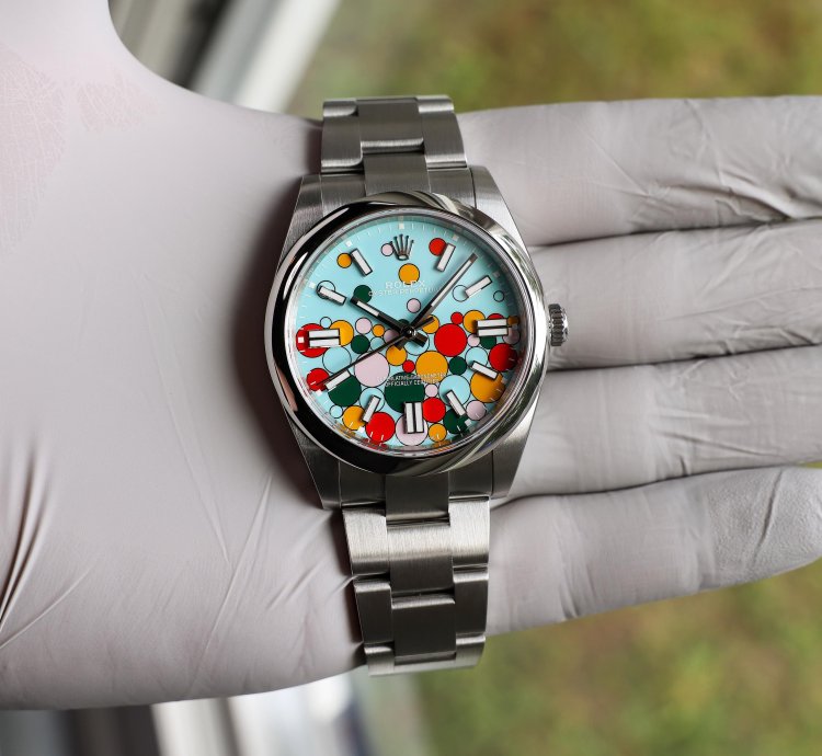 Rolex Oyster Perpetual 41 2024 124300 Celebration Turquoise Blue Steel 41 Mm