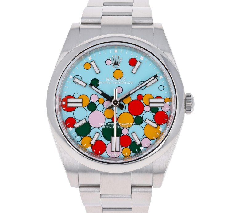 Rolex Oyster Perpetual 41 2024 124300 Celebration Turquoise Blue Steel 41 Mm