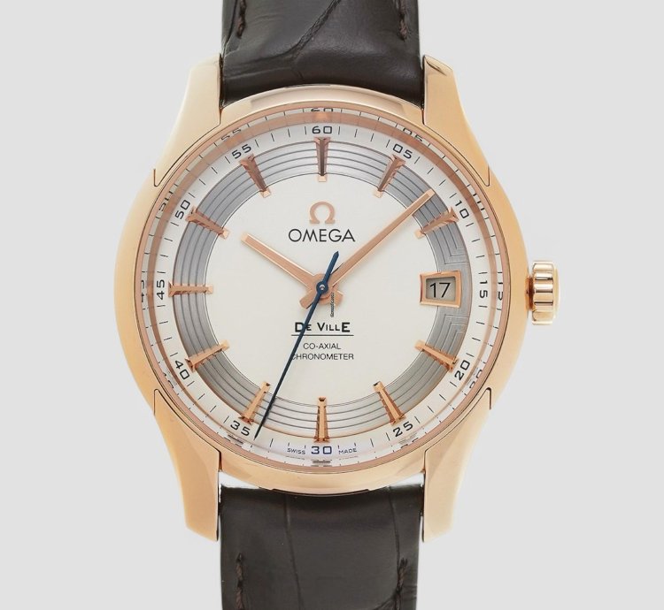 Omega De Ville Hour Vision Automatic Men 18kt Rose Gold Watch