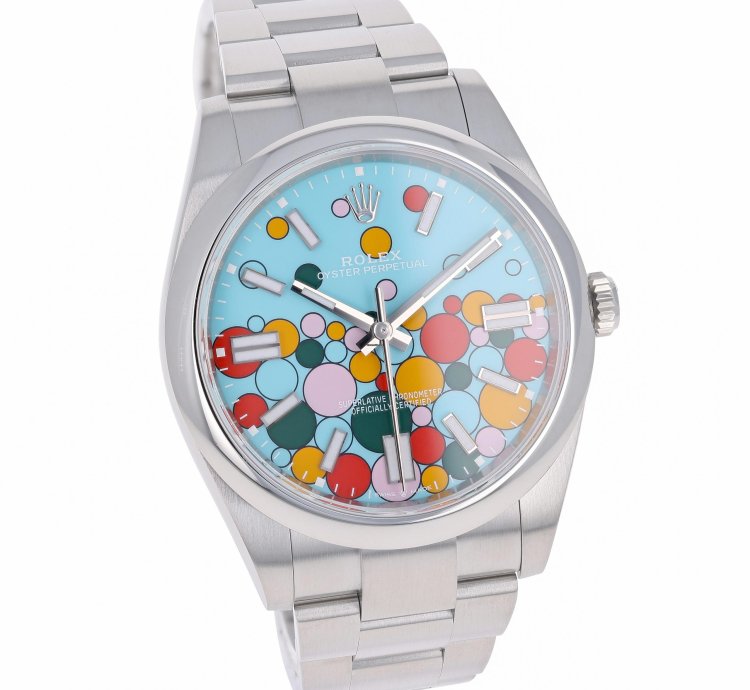 Rolex Oyster Perpetual 41 2024 124300 Celebration Turquoise Blue Steel 41 Mm