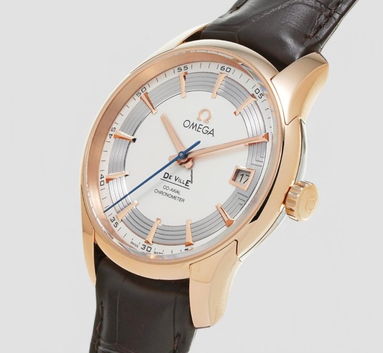 Omega De Ville Hour Vision Automatic Men 18kt Rose Gold Watch