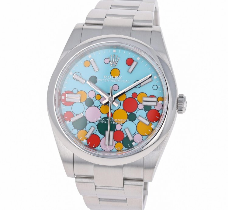 Rolex Oyster Perpetual 41 2024 124300 Celebration Turquoise Blue Steel 41 Mm