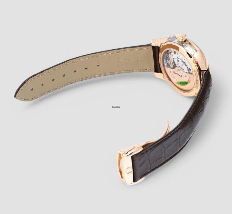 Omega De Ville Hour Vision Automatic Men 18kt Rose Gold Watch