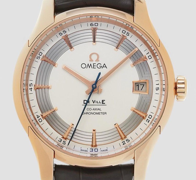 Omega De Ville Hour Vision Automatic Men 18kt Rose Gold Watch