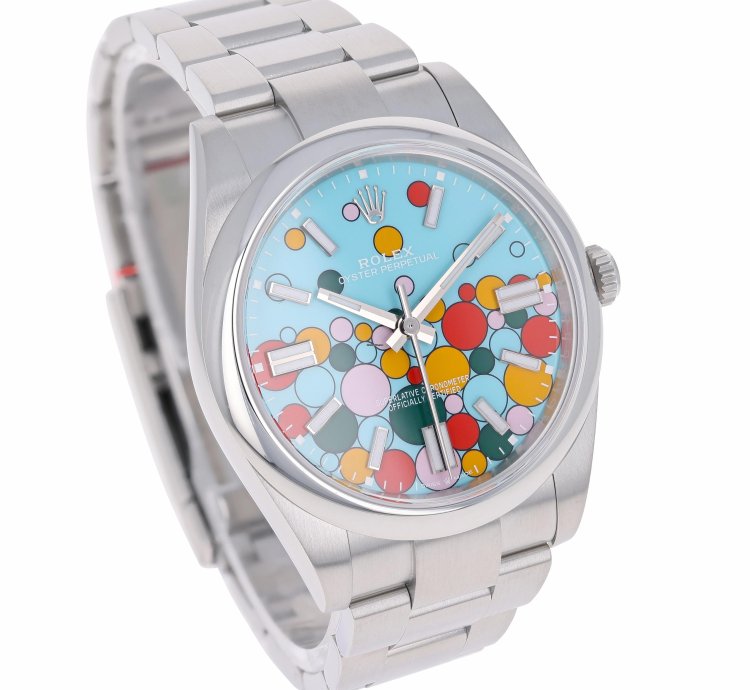 Rolex Oyster Perpetual 41 2024 124300 Celebration Turquoise Blue Steel 41 Mm