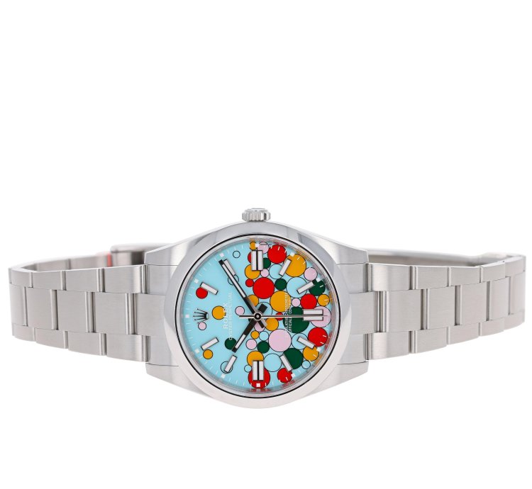 Rolex Oyster Perpetual 41 2024 124300 Celebration Turquoise Blue Steel 41 Mm