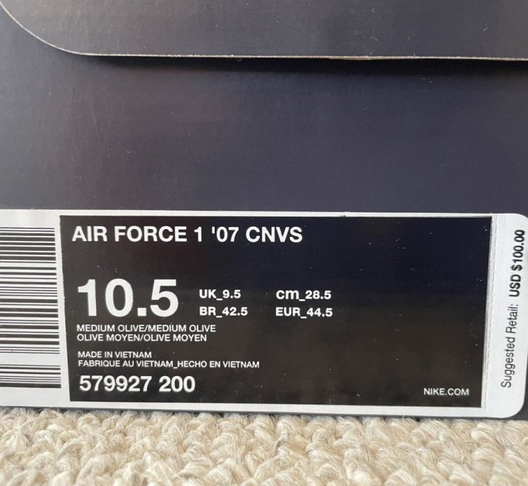 Air Force 1 07 Cnvs Medium Olive Medium Olive
