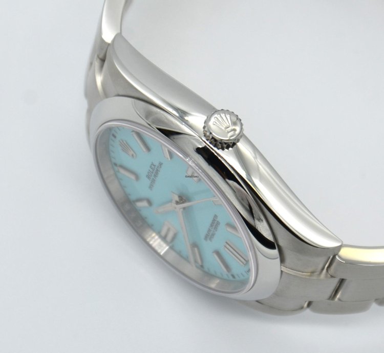 Rolex Oyster Perpetual 41 41mm Tiffany Turquoise Blue Index Dial