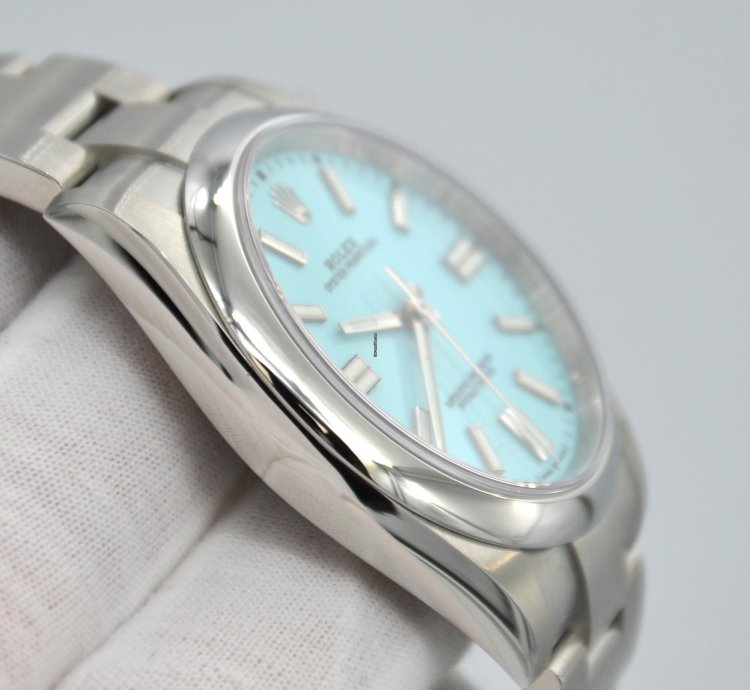 Rolex Oyster Perpetual 41 41mm Tiffany Turquoise Blue Index Dial