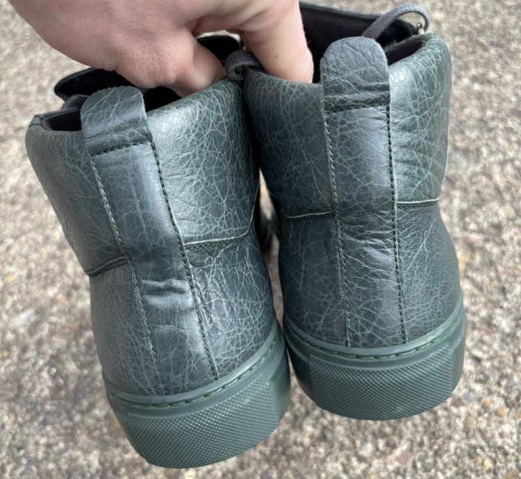 Balenciaga Arena High Dark Green Leather