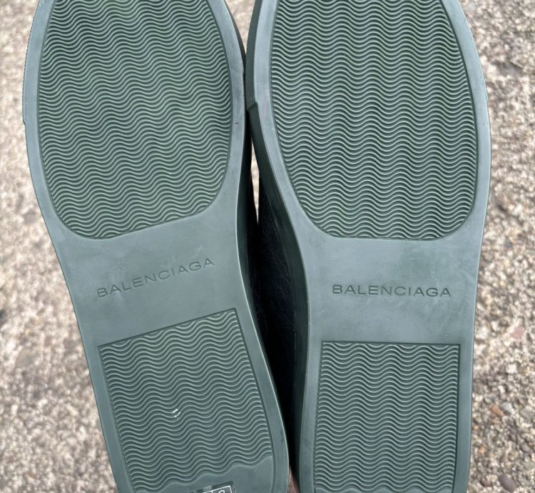 Balenciaga Arena High Dark Green Leather