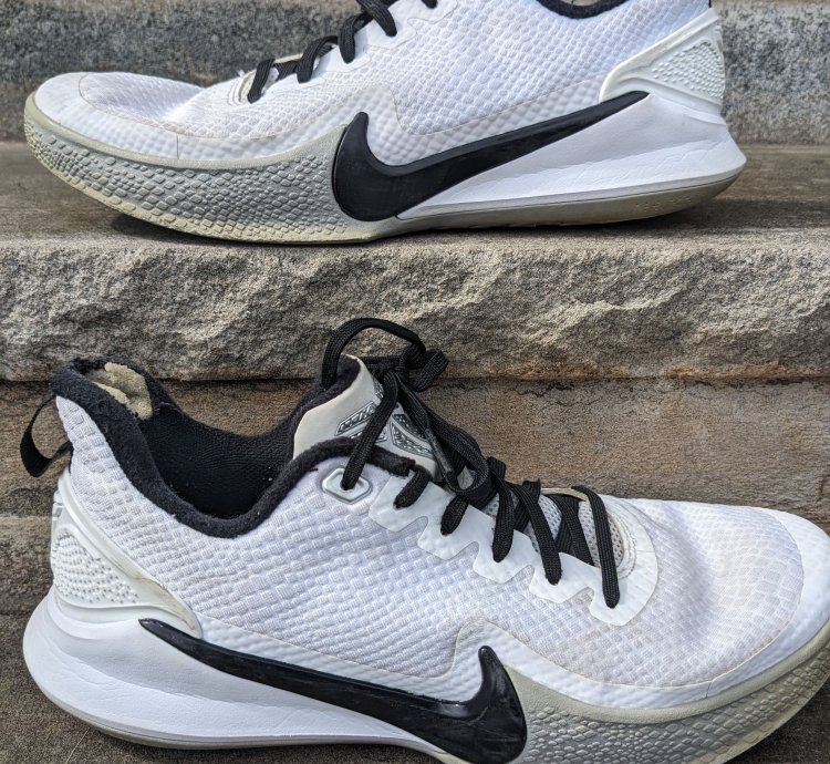 Nike Mamba Focus Men Size 8 5 White Black Shoes At1214-100