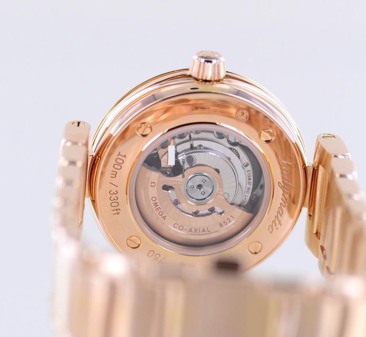 Omega De Ville Ladymatic 18k Ros Gold Co-axial Diamond Supernova Dial Mop Luxus