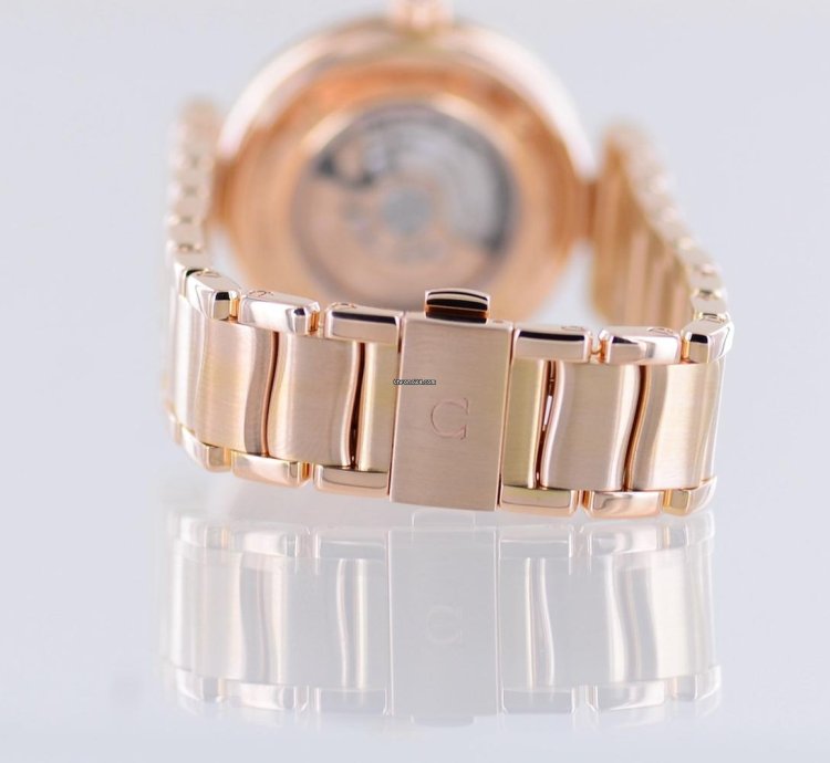 Omega De Ville Ladymatic 18k Ros Gold Co-axial Diamond Supernova Dial Mop Luxus