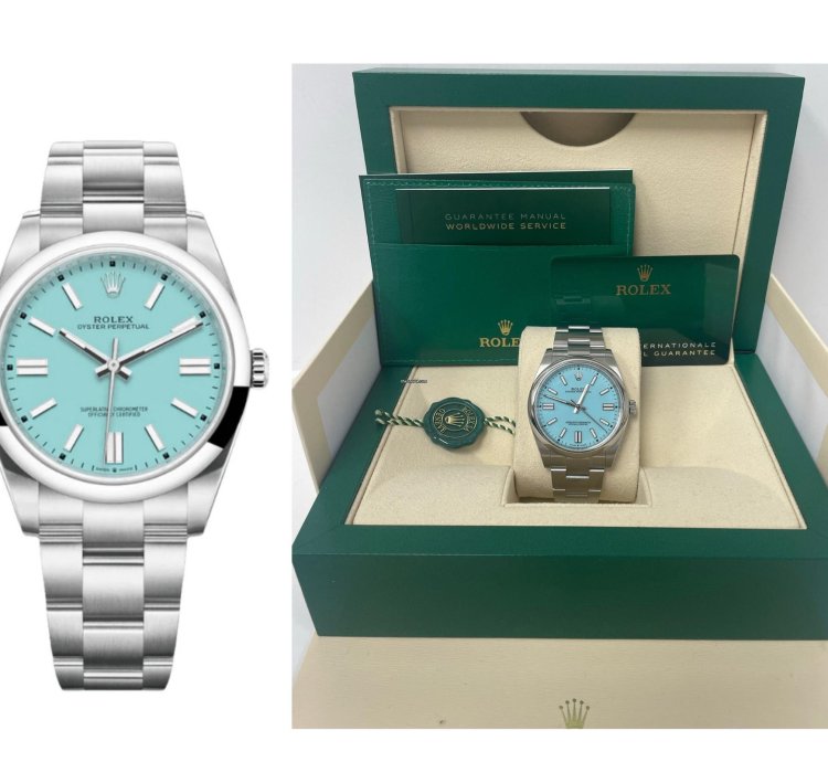 Rolex Oyster Perpetual 41 41mm Turquoise Dial ref 124300
