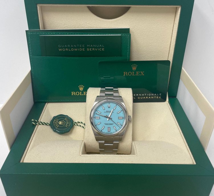 Rolex Oyster Perpetual 41 41mm Turquoise Dial ref 124300
