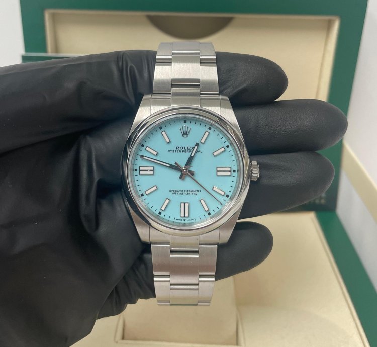 Rolex Oyster Perpetual 41 41mm Turquoise Dial ref 124300