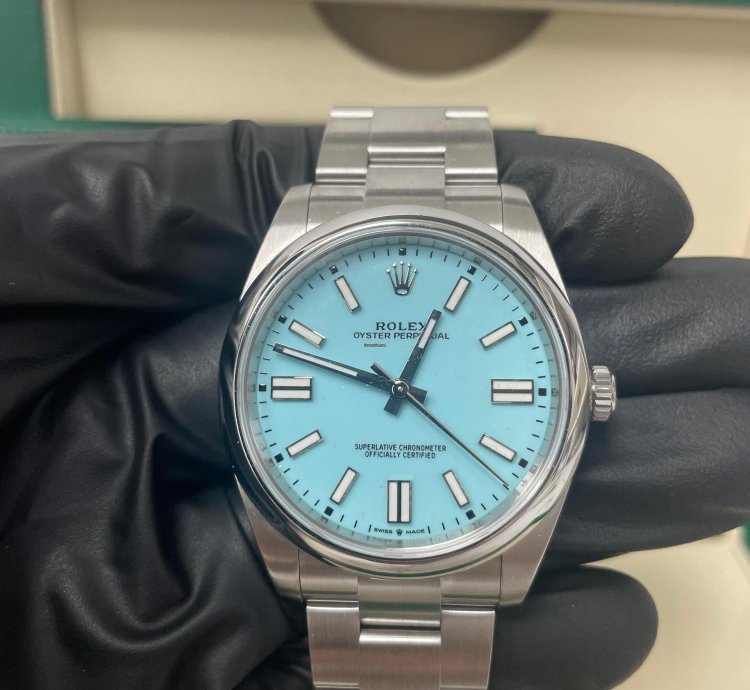 Rolex Oyster Perpetual 41 41mm Turquoise Dial ref 124300