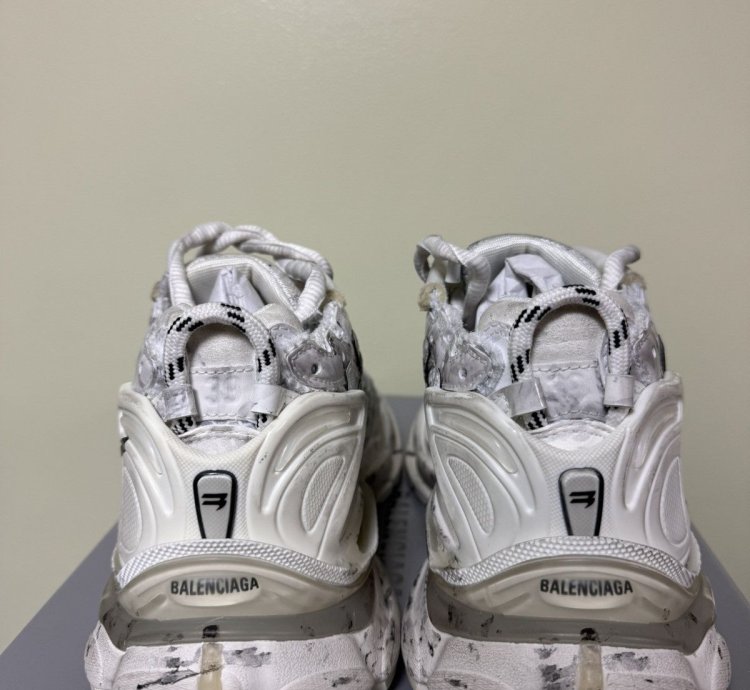 Balenciaga Black Graffiti Painted Runners
