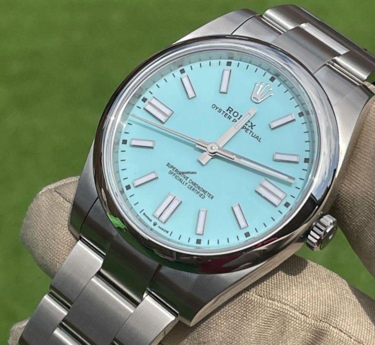 Rolex Oyster Perpetual 41 Light Blue Turquoise Tiffany Dial