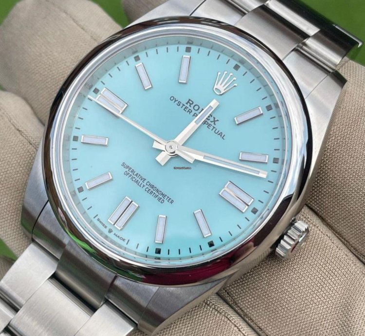 Rolex Oyster Perpetual 41 Light Blue Turquoise Tiffany Dial