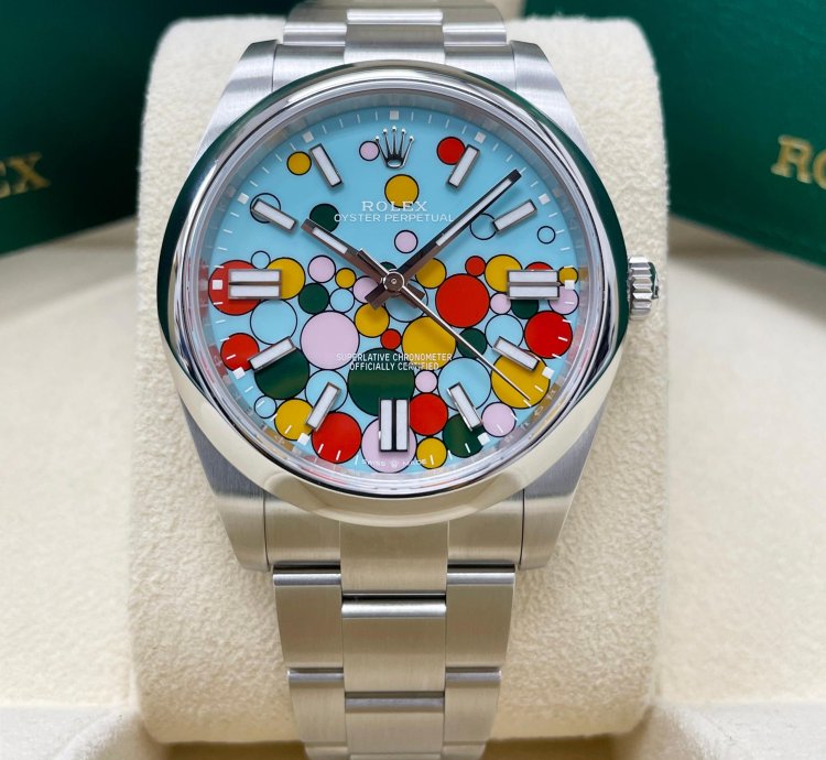 Rolex Oyster Perpetual 41 New Oyster Perpetual 41mm 124300 Turquoise Celebration Dial Oyster Bracelet