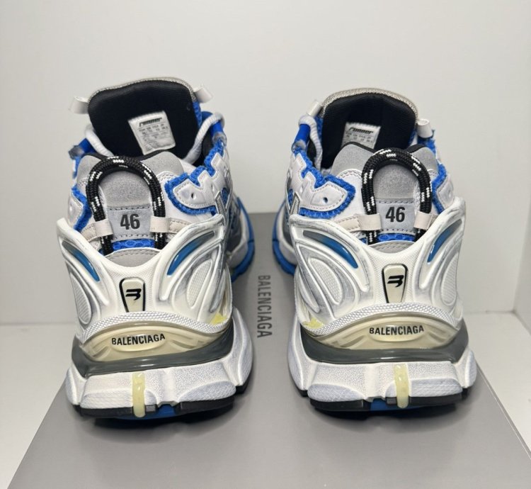 Balenciaga Blue Grey Runner Sneakers Size 46 Eu 12 Us