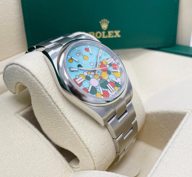 Rolex Oyster Perpetual 41 New Oyster Perpetual 41mm 124300 Turquoise Celebration Dial Oyster Bracelet