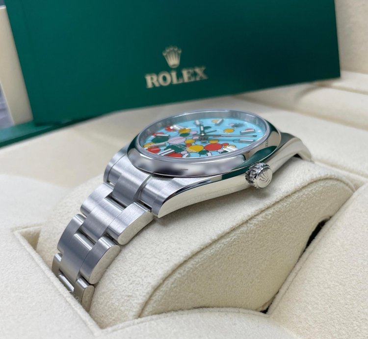 Rolex Oyster Perpetual 41 New Oyster Perpetual 41mm 124300 Turquoise Celebration Dial Oyster Bracelet