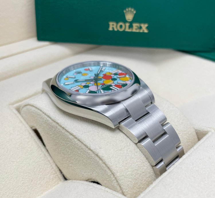 Rolex Oyster Perpetual 41 New Oyster Perpetual 41mm 124300 Turquoise Celebration Dial Oyster Bracelet