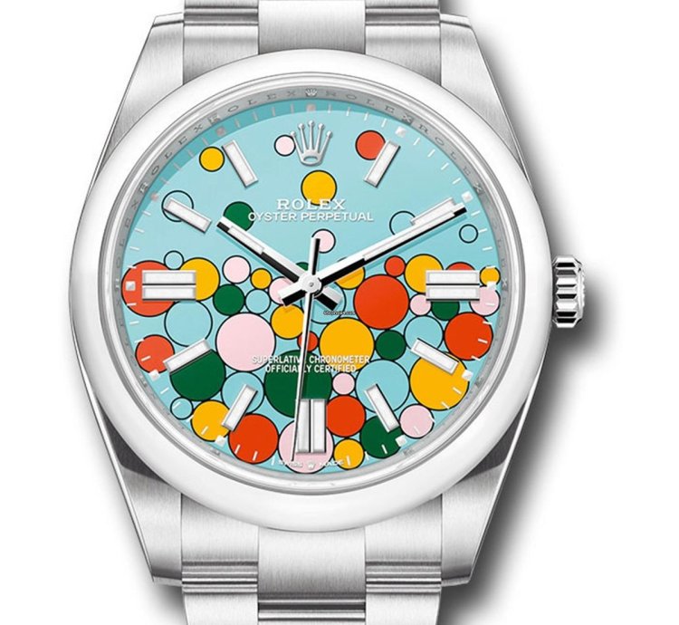 Rolex Oyster Perpetual 41 New Oyster Perpetual 41mm 124300 Turquoise Celebration Dial Oyster Bracelet