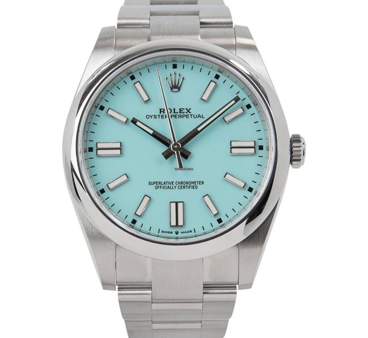Rolex Oyster Perpetual 41 Tiffany Blue 41mm Stainless Steel 124300
