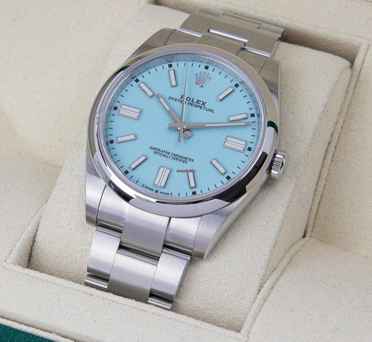 Rolex Oyster Perpetual 41 Tiffany Blue 41mm Stainless Steel 124300
