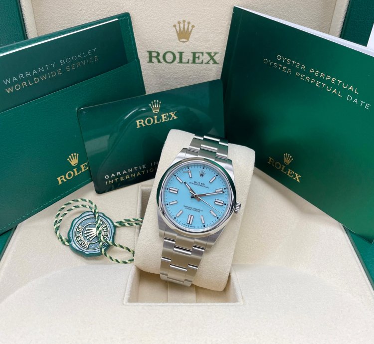 Rolex Oyster Perpetual 41 Unworn Oyster Perpetual 41mm 124300 Turquoise Index Dial Oyster Bracelet
