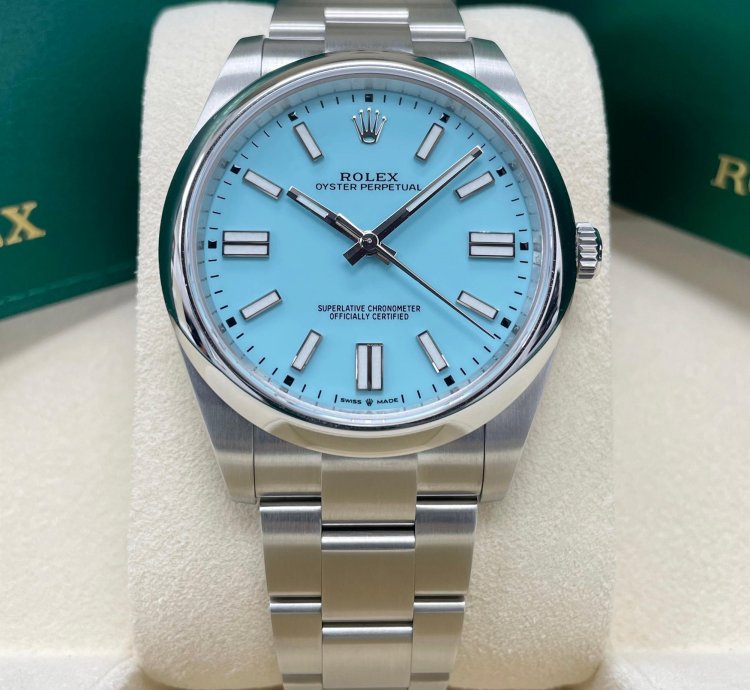 Rolex Oyster Perpetual 41 Unworn Oyster Perpetual 41mm 124300 Turquoise Index Dial Oyster Bracelet