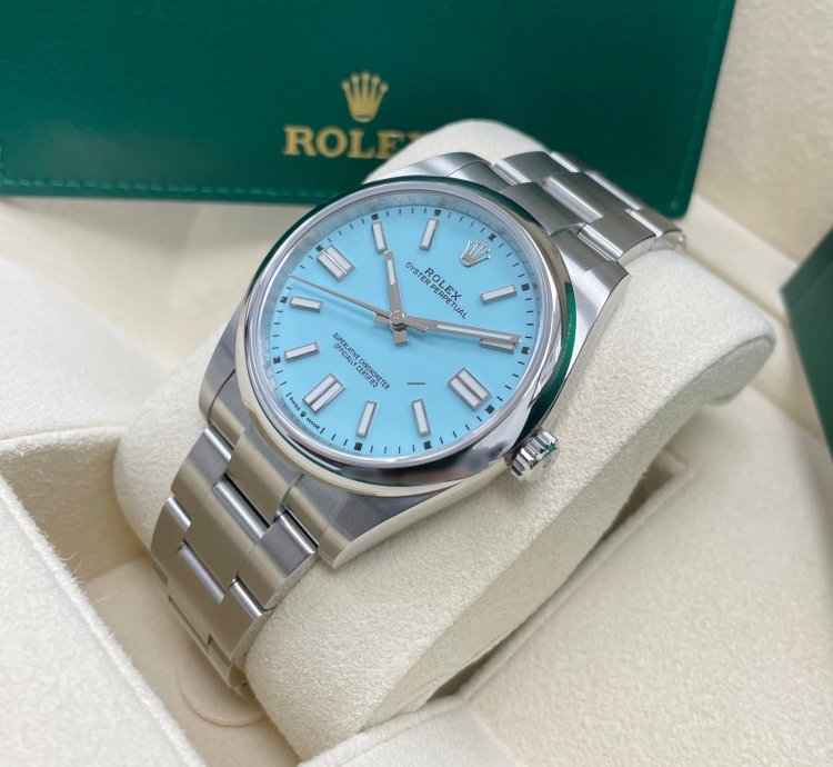 Rolex Oyster Perpetual 41 Unworn Oyster Perpetual 41mm 124300 Turquoise Index Dial Oyster Bracelet