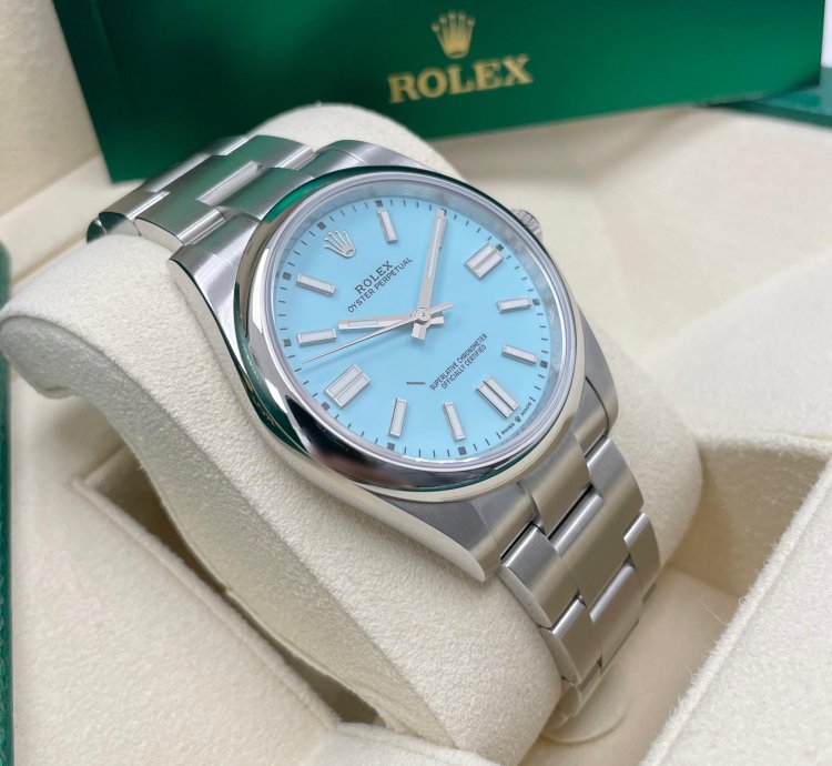 Rolex Oyster Perpetual 41 Unworn Oyster Perpetual 41mm 124300 Turquoise Index Dial Oyster Bracelet