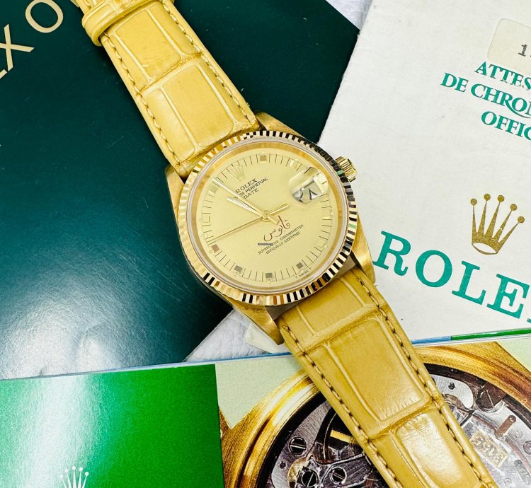 Rolex Oyster Perpetual Date 15238 Qaboos Bin Said Al Said Dial Full Set