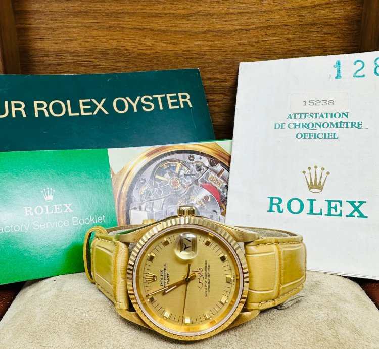 Rolex Oyster Perpetual Date 15238 Qaboos Bin Said Al Said Dial Full Set