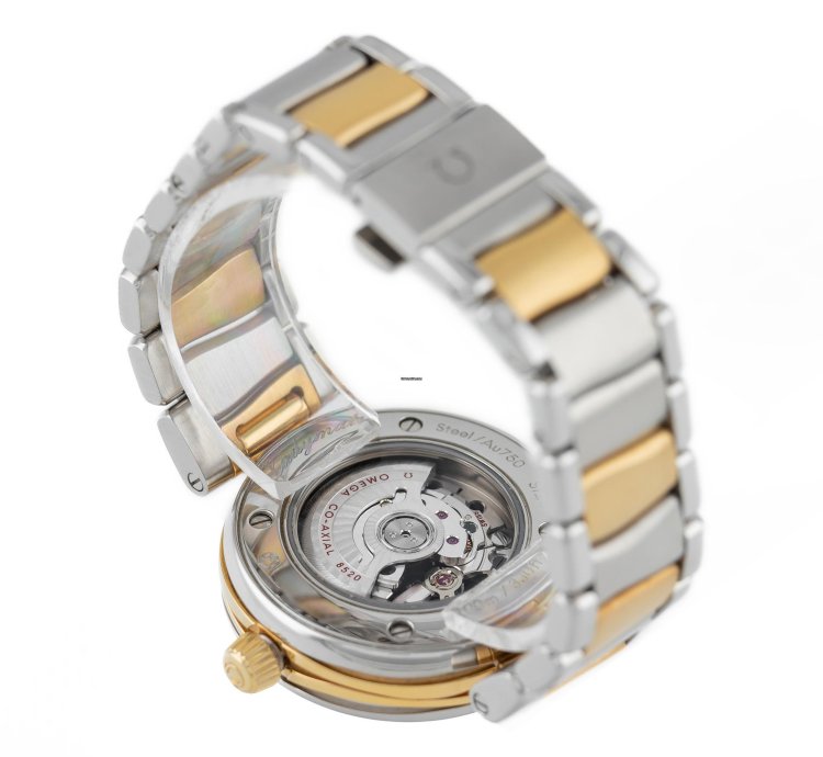 Omega De Ville Ladymatic Mop Pearl Dial Steel Yellow Gold 18k Ref 425 20 34 20 55 003 Full Set