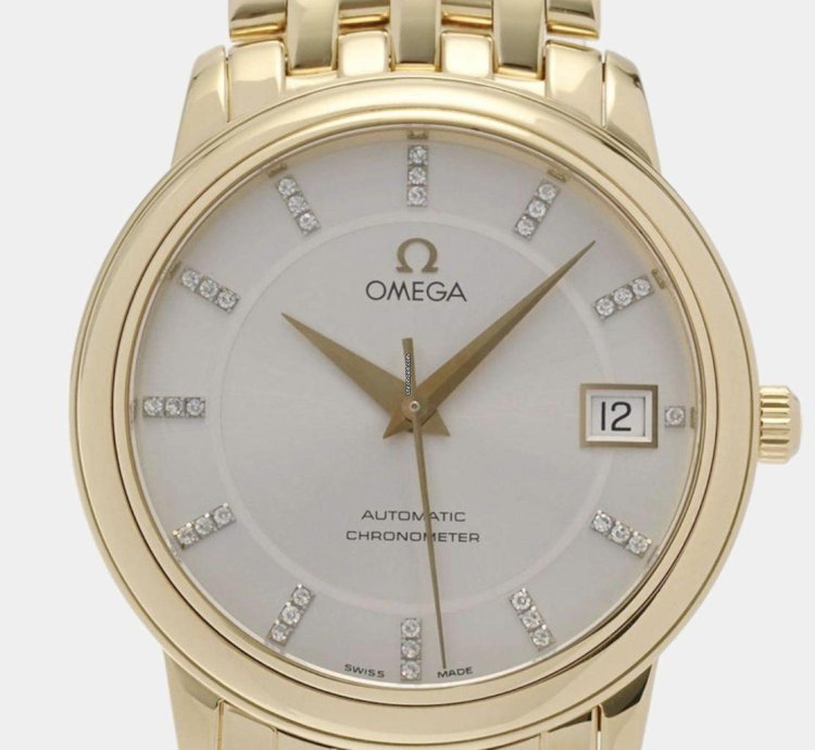 Omega De Ville Prestige Automatic 18k Gold Diamonds