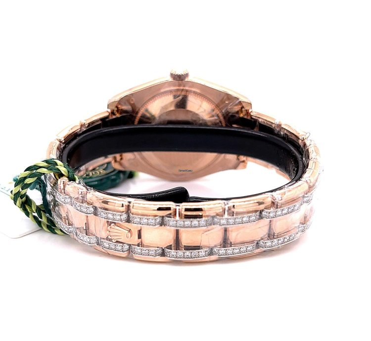 Rolex Pearlmaster Datejust Pearlmaster 34mm Everose Pave Dial Diamond Bracelet