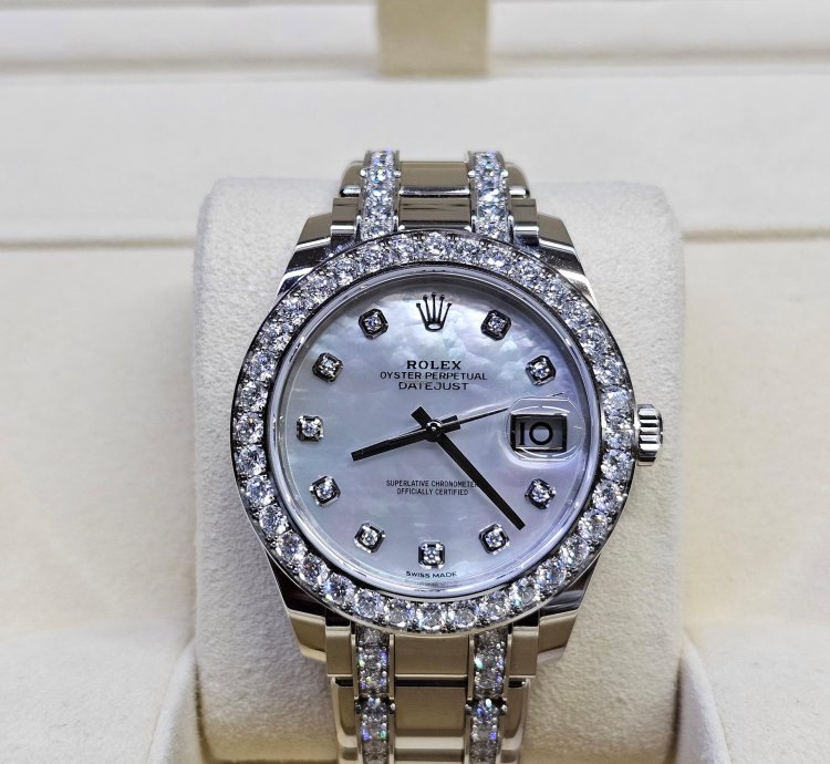 Rolex Pearlmaster Datejust Pearlmaster Original Factory Set Diamonds